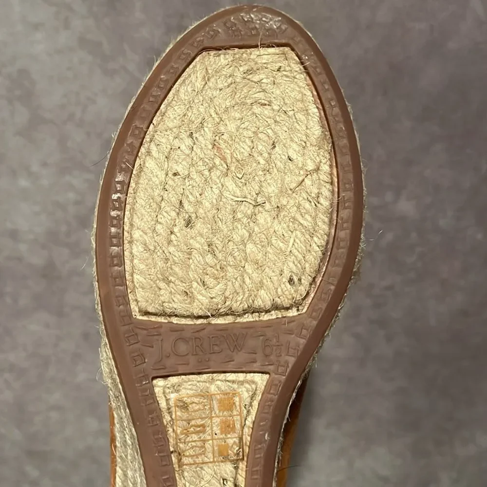J Crew Espadrille Orange Wedge Heels size 6.5